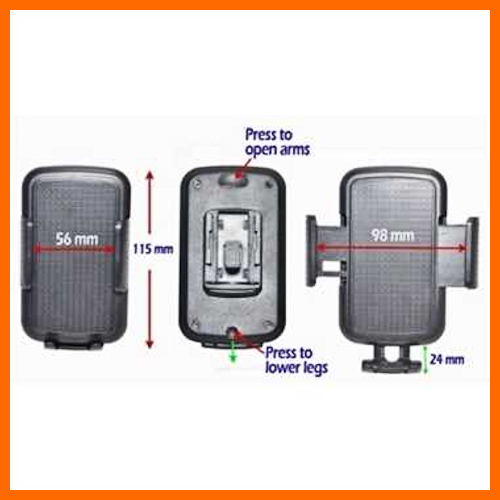 Haicom Universal Halteschale Gripper f Smartphones Gerätebreite 56-98mm HI-408 